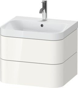 Duravit Möbelwaschtisch Happy D.2 Plus in Weiß hochglanz mit 2 Schubkästen, B/T/H: 57,5 x 49 x 48 cm - Bild 1