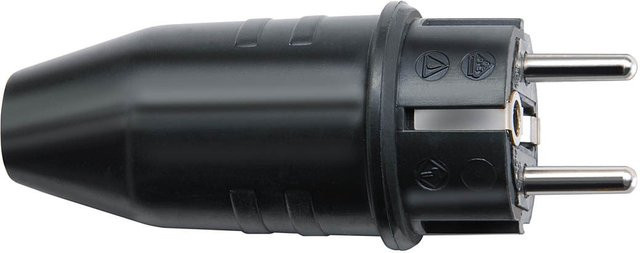 Brennenstuhl Schutzkontakt-Gummistecker 230V/16A IP44 in Schwarz - Bild 1