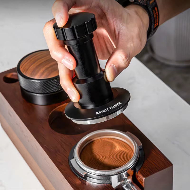 OANKR Verstellbarer Espresso-Tamper mit konstantem Druck und kalibrierter Feder, Schwarz, Edelstahl, Durchmesser: 51 mm, 53 mm oder 58,35 mm - Bild 3