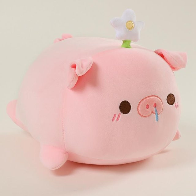Yiran Health & Beauty Rosa Schwein Kuschelkissen, Plüschtier, 40cm - Bild 1