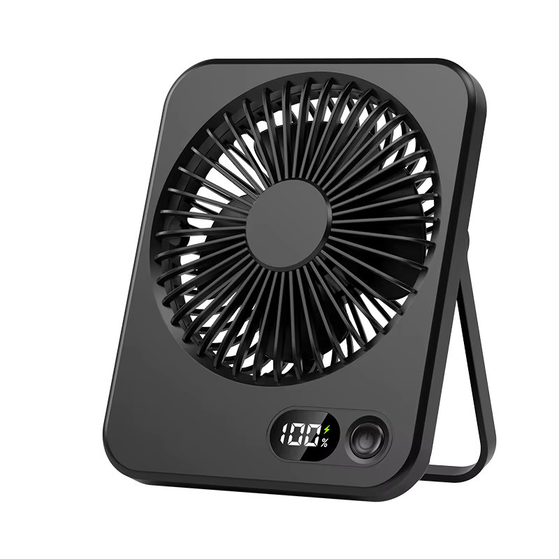 Tragbarer Mini USB Tischventilator von ragee in Schwarz, wiederaufladbar und mit 5 Geschwindigkeitsstufen für Büro, Camping oder Wandmontage - Bild 4