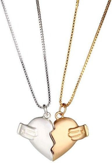 YIRAN Jewelry Halskette, Magnetischer Herzanhänger, Kupfer, Unisex - Bild 1