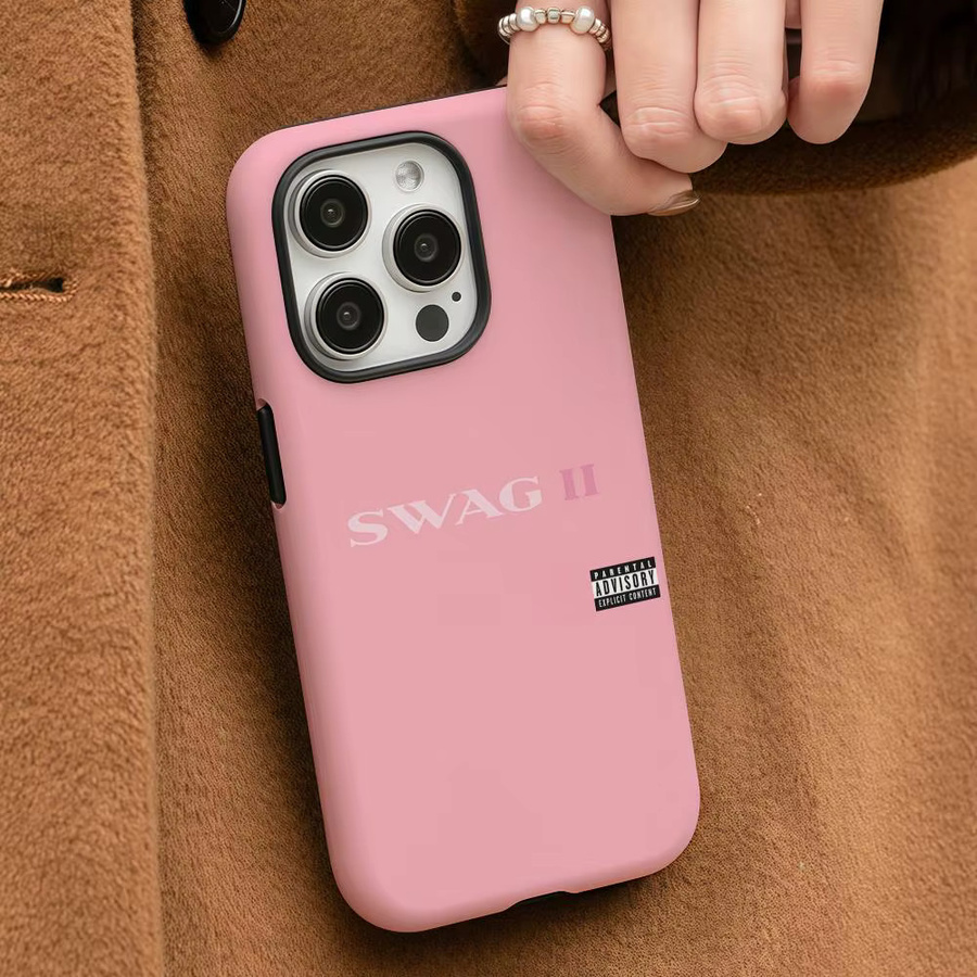 J-Justin Bieber SWAG II22 Handyhülle für iPhone 17 16 15 14 13 12 Pro Max Plus glänzende HD-Doppelschicht-Flüssighartschale in Weiß oder Pink - Bild 3