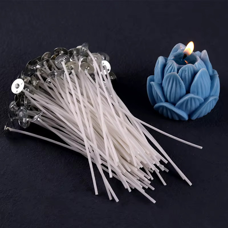 100 Stück vorwachsbeschichtete Baumwoll-Kerzendochte für die DIY-Kerzenherstellung, weiß, Länge: 8–12 cm - Bild 2