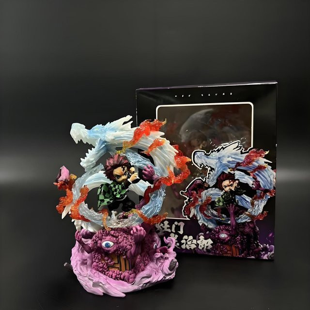 Yiran toy 1 Kimetsu no Yaiba Tanjiro Wasseratmung Figur PVC leuchtend - Bild 1