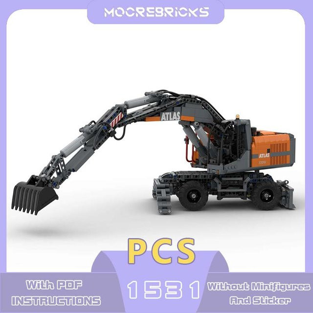 MOCREBRICKS Radbagger-Modell, ferngesteuert, Bausteine, ab 14 Jahren - Bild 1
