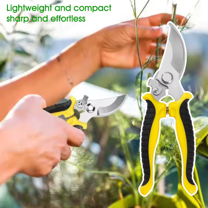 2-teiliges Gartenscheren-Set von eoopee in Multicolour mit ergonomischen, rutschfesten Griffen und Sicherheitsschloss für Rosen und Pflanzen - Bild 3