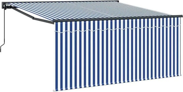vidaXL Einziehbare Markise Blau und Weiß B/H: 300 x 250 cm - Bild 1