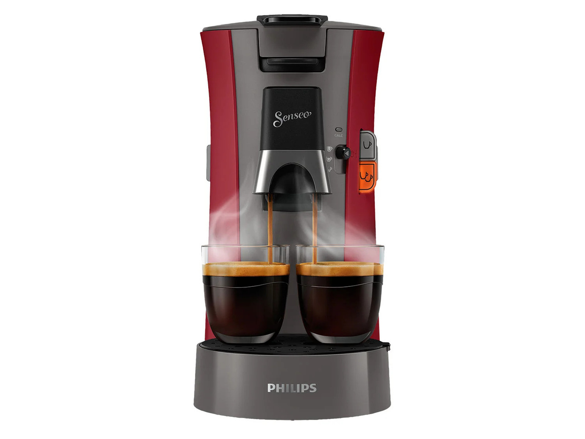 Philips Senseo Select CSA230/90 Kaffeepadmaschine in Rot mit programmierbaren Portionen und Entkalkungsprogramm - Bild 2