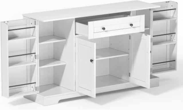 Modernes Küchenbuffet von TG Electrical DE in Weiß, B/T/H: 138 x 40 x 85 cm - Bild 1