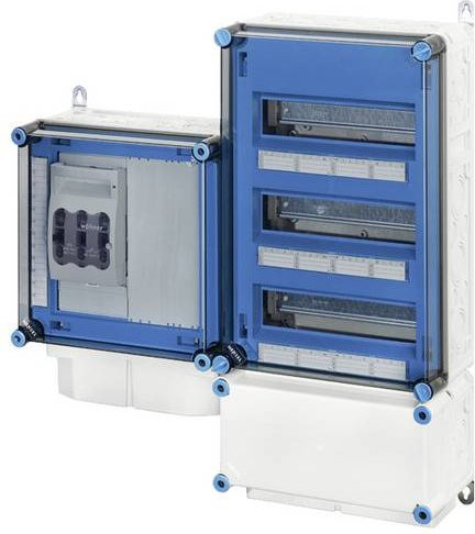 Hensel Mi PV 6111 Verteilerschrank Aufputz aus Kunststoff in Weiß mit 3 Reihen - Bild 1