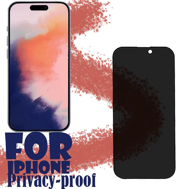 ONEVAN 2er-Pack Sichtschutz-Displayschutzfolie aus gehärtetem Glas für iPhone 11 12 13 14 15 16, Anti-Spionage-Folie in Schwarz - Bild 2