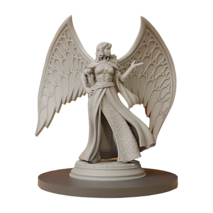 HENGSHI Weiblicher Aasimar, Engel-Miniaturen, DND Pathfinder, Harz, Grau - Bild 2