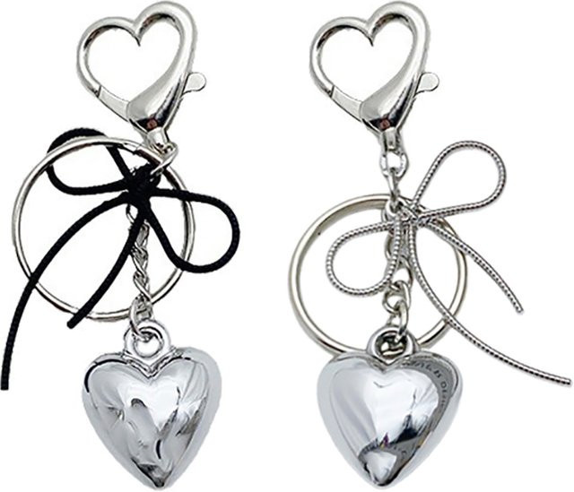 SayMakerLace Anhänger Bowknot Herz, Silber Farbe, Metall, Unisex - Bild 1