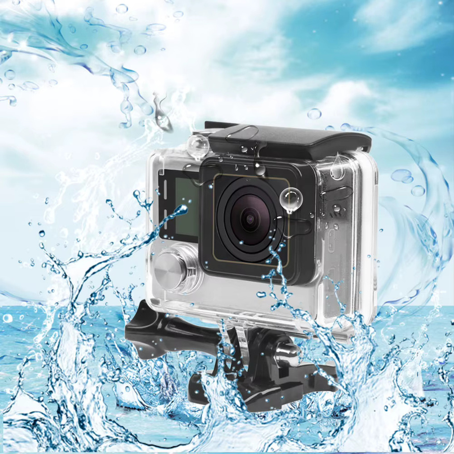 Wasserdichtes Unterwassergehäuse für GoPro Hero 3+ und Hero 4 in Transparent, Tauchschutzhülle bis 30m Tiefe - Bild 2