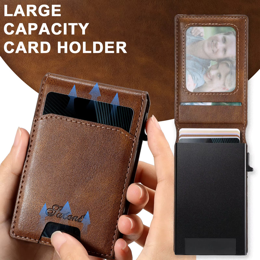 SUTENI Magnetische Drahtlose Lade Handyhülle aus PU Leder mit Kartenfach für Samsung Galaxy S26 Ultra, S25 Plus, S24 und S23 in Schwarz oder Braun - Bild 6
