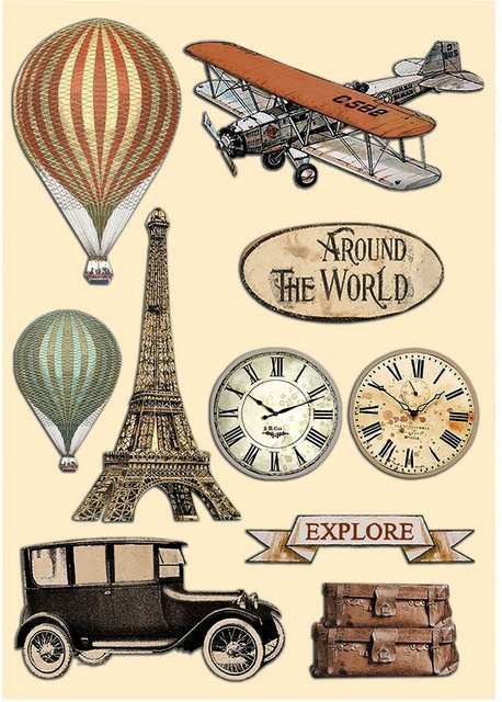 Stamperia Lasercut-Motive Around the World aus Sperrholz - Bild 1