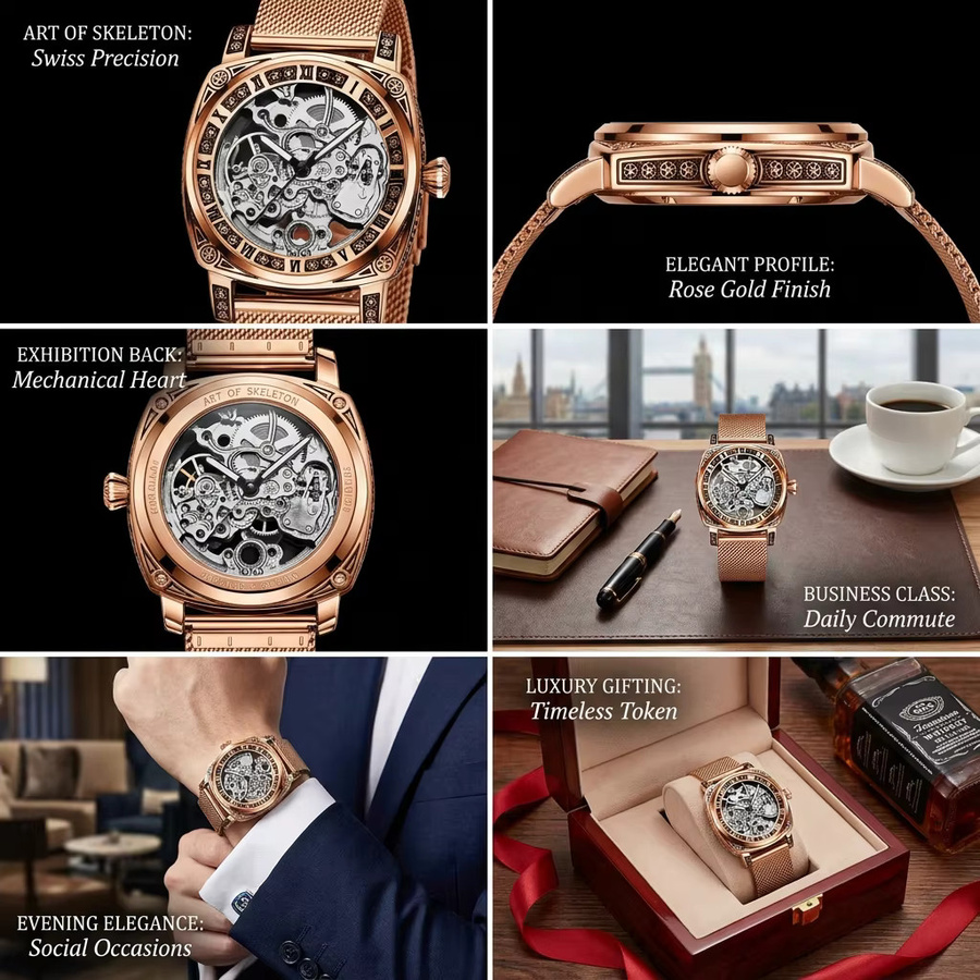 CAROTIF Armbanduhr, Automatik, Edelstahl, Silber, Herren - Bild 2