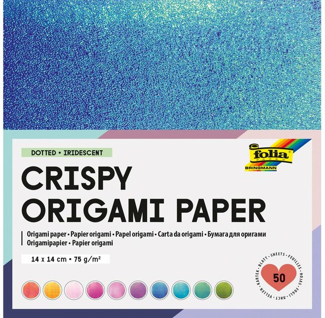 Crispy Origami Paper Iridescent Dotted in Multicolor - Bild 1