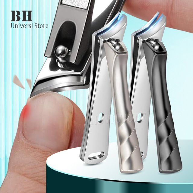 Andvictory Nagelknipser, Edelstahl, schräge gebogene Klinge, Unisex - Bild 1