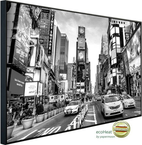 papermoon Infrarotheizung EcoHeat New York Time Square mit Matt-Effekt in Bunt, App-Steuerung und Überhitzungsschutz - Bild 1