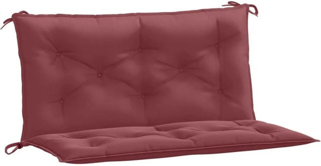 vidaXL Gartenbank-Auflagen 2er-Set Melange Weinrot B/T/H: 100 x 50 x 7 cm aus UV-beständigem Polyester - Bild 1