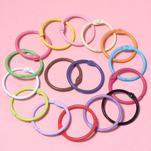 Louleur O-Ring-Verschlüsse, Metall, 30 mm, Bunt - Bild 1