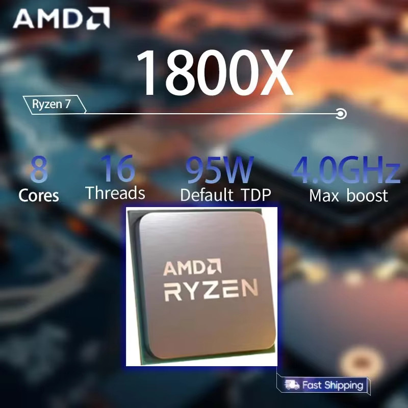 AMD Ryzen 7 1800X Prozessor mit 8 Kernen und 16 Threads, AM4 Sockel, 3,60 GHz bis 4,0 GHz, 95W TDP - Bild 3
