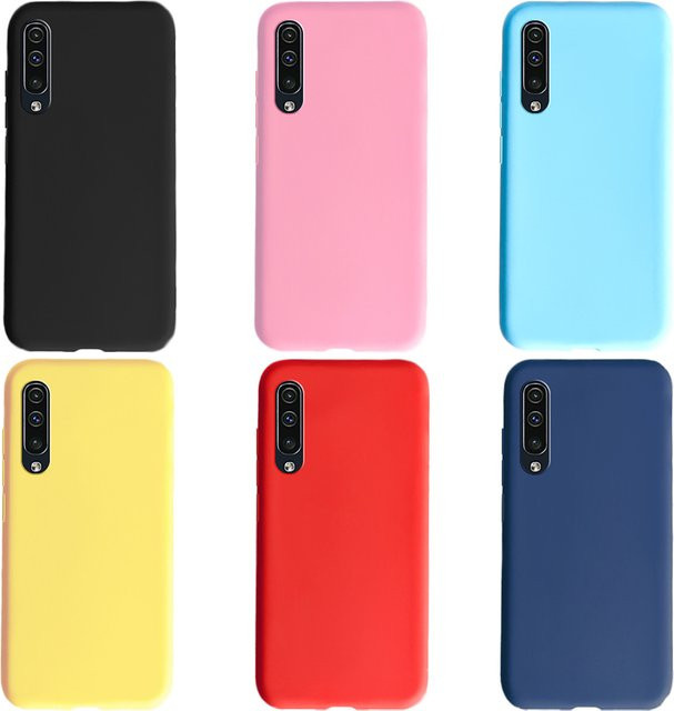 Flüssigsilikon Handyhülle in Blau für Samsung Galaxy A10, A10E, A20, A20E, A30, A40, A50, A50s, A70, A70s und A30s Soft Case Cover - Bild 1