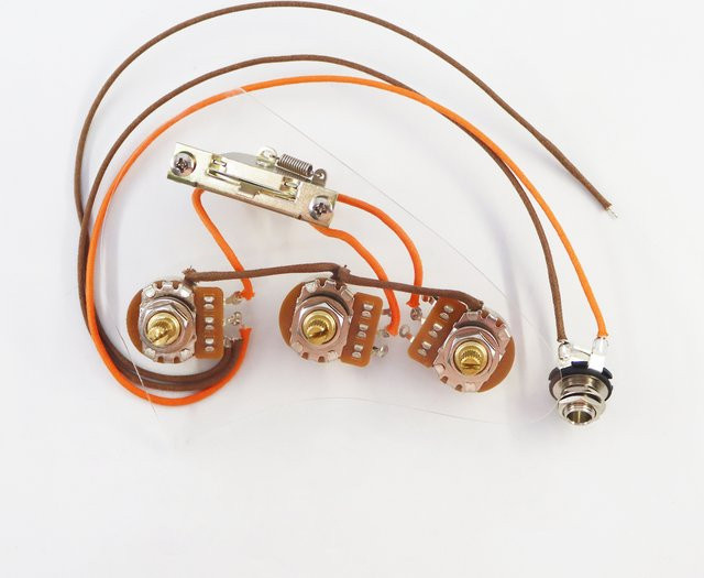 phrilam HSS E-Gitarren DIY-Verkabelungsset mit 1 Lautstärke- und 2 Tonreglern sowie 5-Gang-Schalter für ST/SQ E-Gitarren - Bild 1