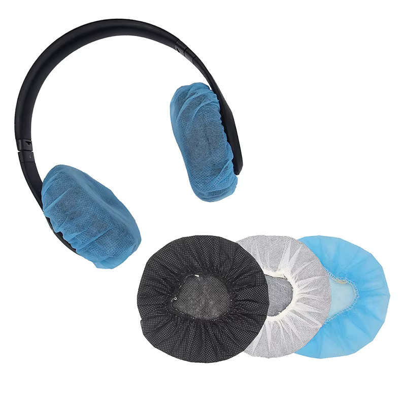 100 Stück Einweg Kopfhörer Abdeckung aus Vlies als Ohrenschützer für Headsets, Größe: 10-12 cm, Farben: Weiß und Mehrfarbig - Bild 4
