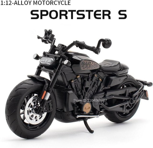 Linyi toy car Sportster R1 Legierung Motorrad Spielzeug, 1:12, ab 14 Jahren - Bild 1