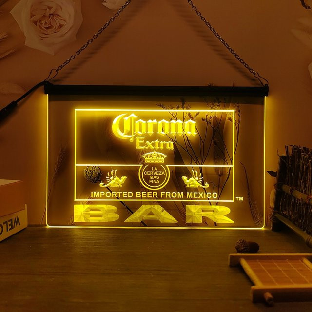 Corona Extra LED Neon Schild im Retro-Design für Wand und Schreibtisch, Weiß - Bild 1