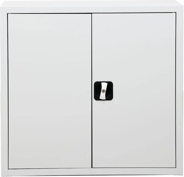 PROREGAL Flügeltürenschrank Badger Grau Lackiert mit 1 Fachboden und Schloss H x B x T: 75 x 80 x 38 cm - Bild 1