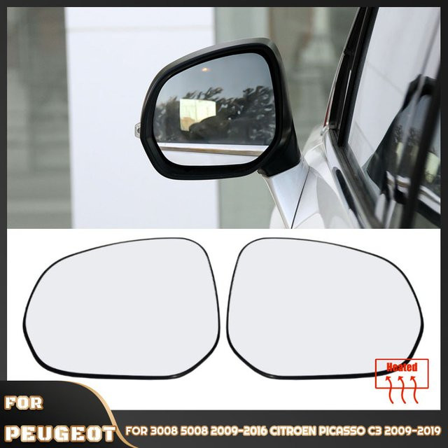 Beheiztes Spiegelglas für Citroen C3 Picasso 2009–2019, C4 Picasso 2007–2013 und Peugeot 3008 5008 2009–2016 - Bild 1