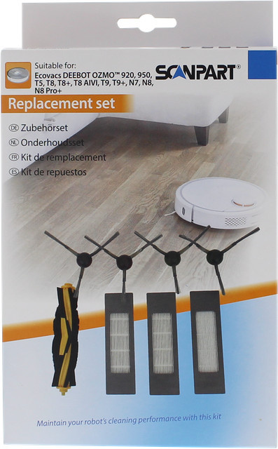ScanPart Zubehör-Set für Ecovacs Deebot T8, Multicolor, Kunststoff, inklusive Edge Cleaning - Bild 2