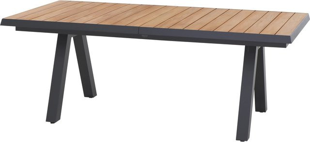 Siena Garden Gartentisch Tirana aus Teakholz braun rechteckig ausziehbar - Bild 1