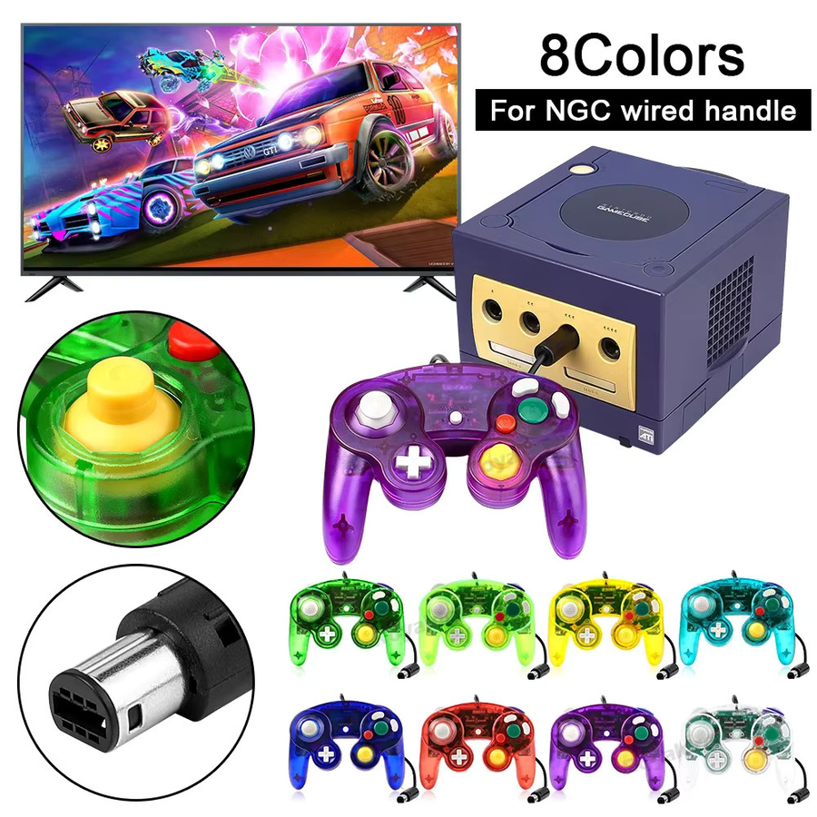 Pogopirate Retro Wired Game Controller für NGC GameCube in Transparent in 8 Farben - Bild 3