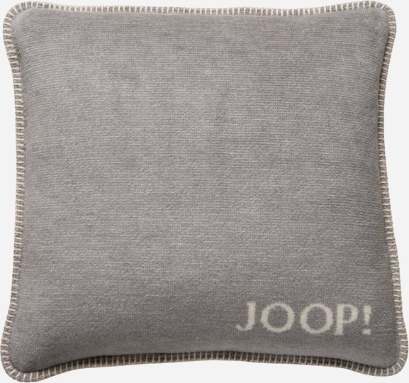 JOOP! Melange-Doubleface Kissen in Hellgrau mit abnehmbarem Bezug - Bild 1