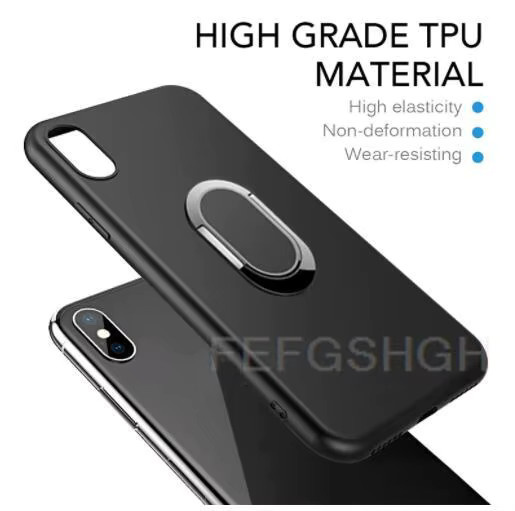 Umidigi A7 Pro und A9 Pro Smartphone Hülle aus weichem Silikon mit Rückseitenring in Transparent und Schwarz - Bild 3