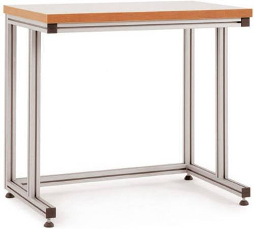 Manuflex AA5013 Pulttisch ALU mit Kunststoffplatte in Grau für sitzende Tätigkeiten, B/T/H: 100 x 80 x 76,8-78,5 cm - Bild 1