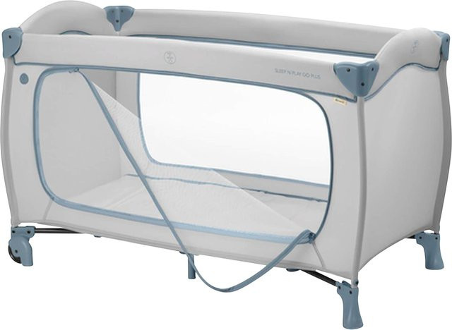 Hauck Reisebett Sleep N Play Go Plus in Dusty Blue mit Rollen und seitlichem Einstieg - Bild 1