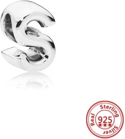 Charm Bead Anhänger 925 Silber, Buchstabe Alphabet, Damen - Bild 1