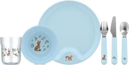 Mepal Mio Kindergeschirr-Set 6-teilig Little Dutch Forest Friends in Blau - Bild 1