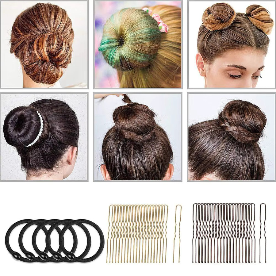 jaysuing Donut-Haarknoten-Maker-Set, 2 Farben, Damen und Mädchen - Bild 5