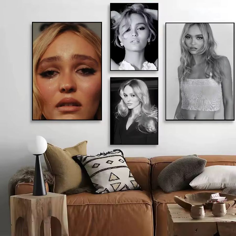Singer L-Lily-Rose Depp Poster Wandaufkleber HD-Kunst wasserdicht selbstklebend für deine ästhetische Raumdekoration im Wohnzimmer oder Schlafzimmer - Bild 2