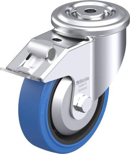 Blickle Lenkrolle LKR-POEV 125KAD-FI-SB-FA mit Feststeller in Blau und Schwarz, Rad-Durchmesser: 125 mm, Tragfähigkeit: 250 kg - Bild 1