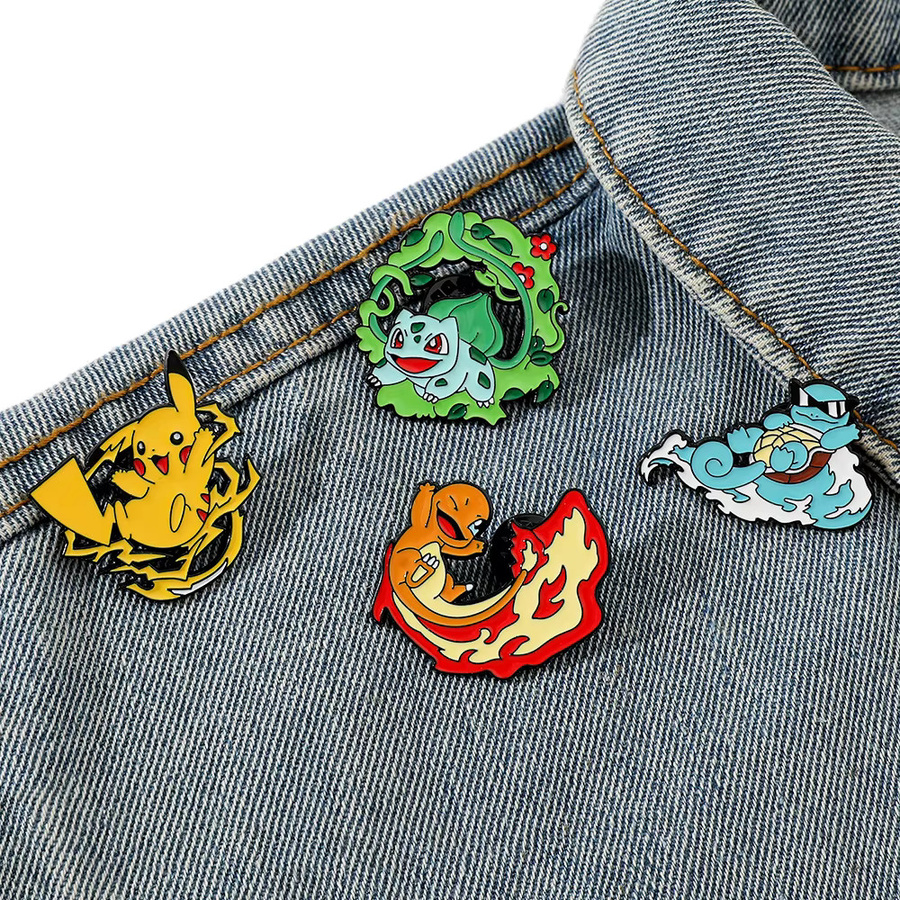 Bandai Pokémon Anime Monster Emaille-Pins, 4-teiliges Set - Bild 2