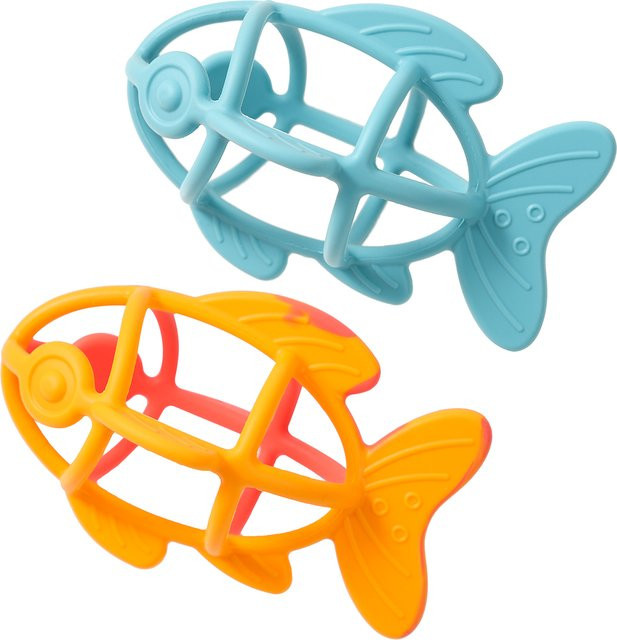 Muslin Life Beißring Fisch aus Silikon für Babys und Kleinkinder, BPA-frei, Mehrfarbig - Bild 1