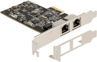 Delock PCIe Netzwerkadapter mit 2 x RJ45 2,5 Gigabit Ethernet LAN-Anschlüssen in Schwarz - Bild 1